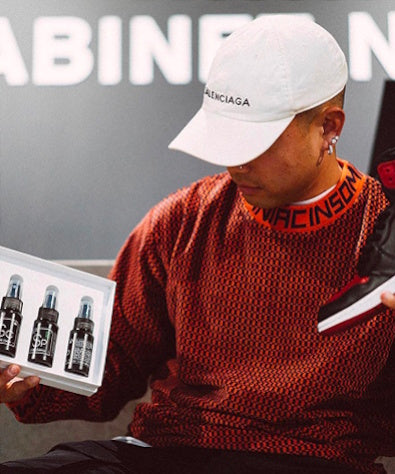 Third visual in The Lab origin story, focusing on the growth phase expanding beyond sneakers into hats, denim, and apparel care markets