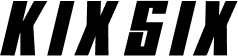 KIXSIX retailer logo marking the specialty sneaker shop as a destination for The Lab cleaning essentials, alongside coveted kicks